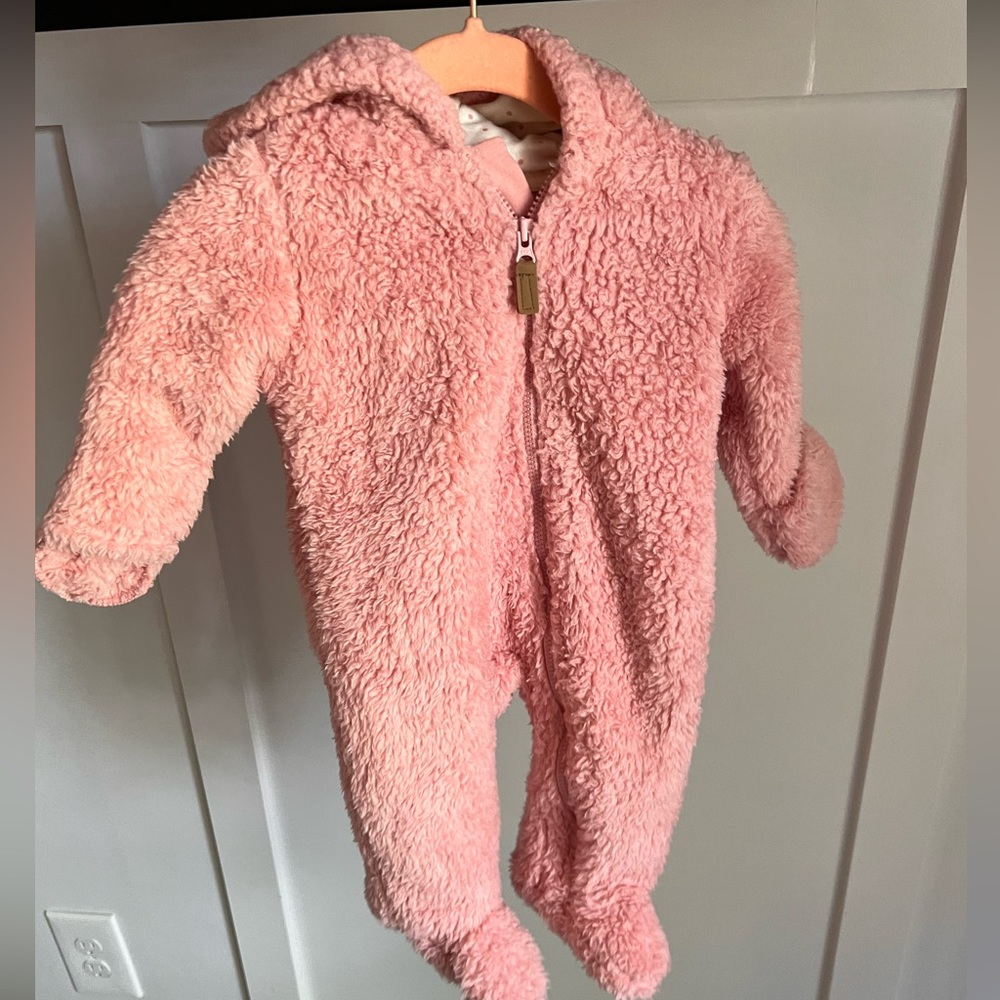Carter’s Pink Bear Sherpa One-Piece